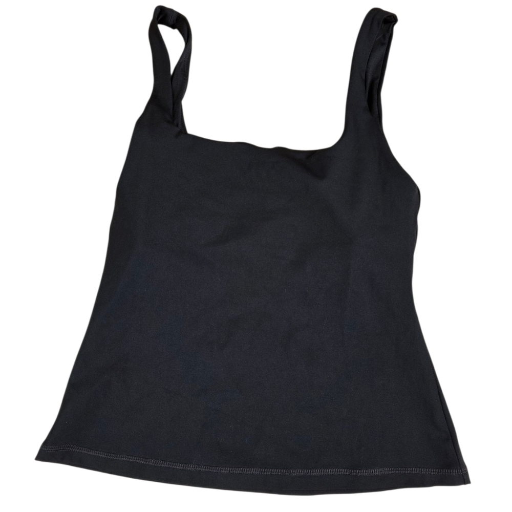 Love & Sports Black Tank Top With Built In Bra Size M